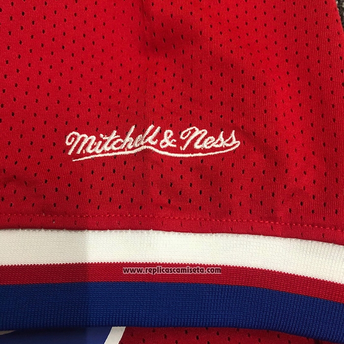 Camiseta Manga Corta Philadelphia 76ers Allen Iverson #3 Rojo